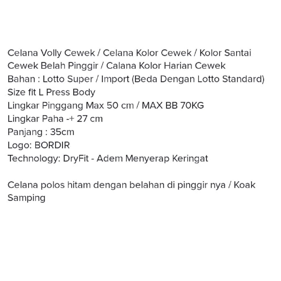 7 CELANA FOLY CEWEK COMBO HEMAT  CELANA VOLY WANITA BAHAN TEBAL LOGO BORDIL bisa cod