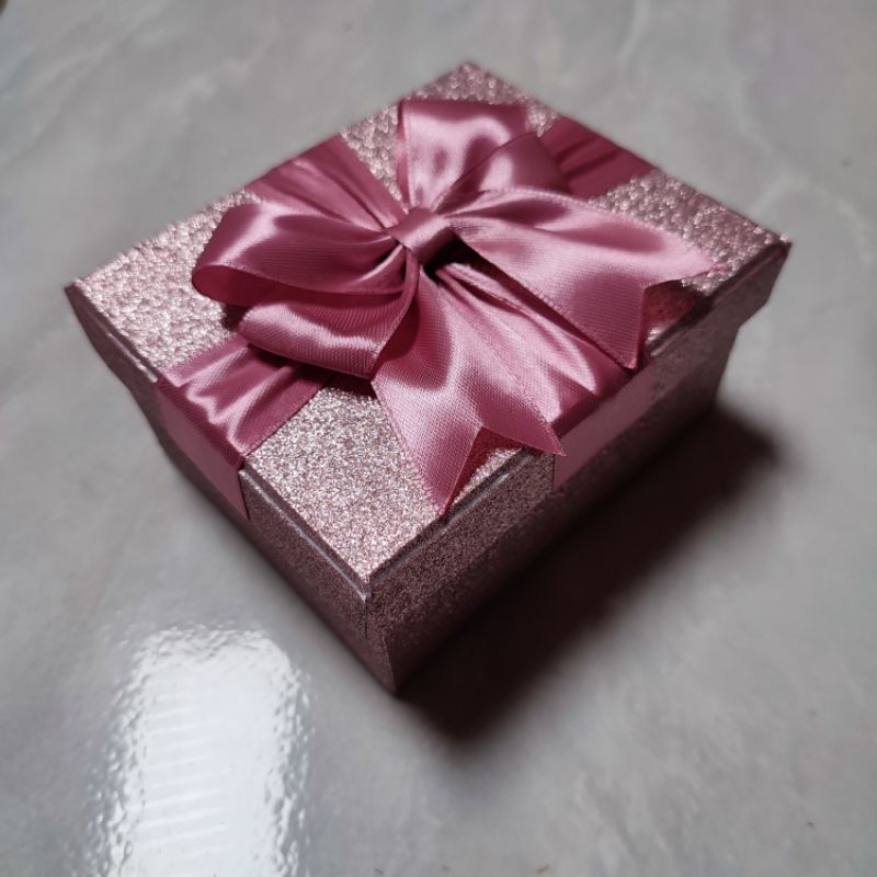 KOTAK KADO GLITTER PINK HARDBOX HAMPERS BOX