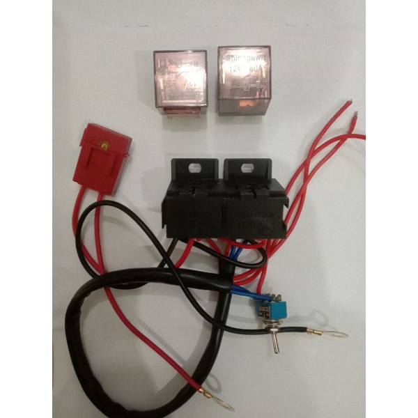 relay set lampu serba guna untuk semua lampu led 12 dan 24 v dc untuk 2 lampu