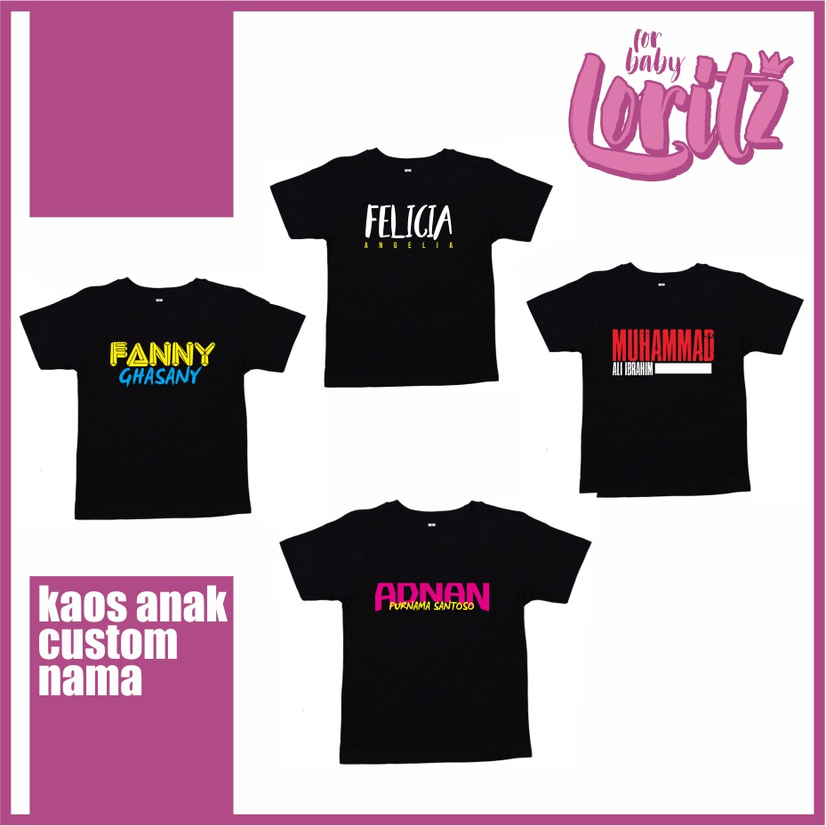 BAJU ANAK CUSTOM NAMA