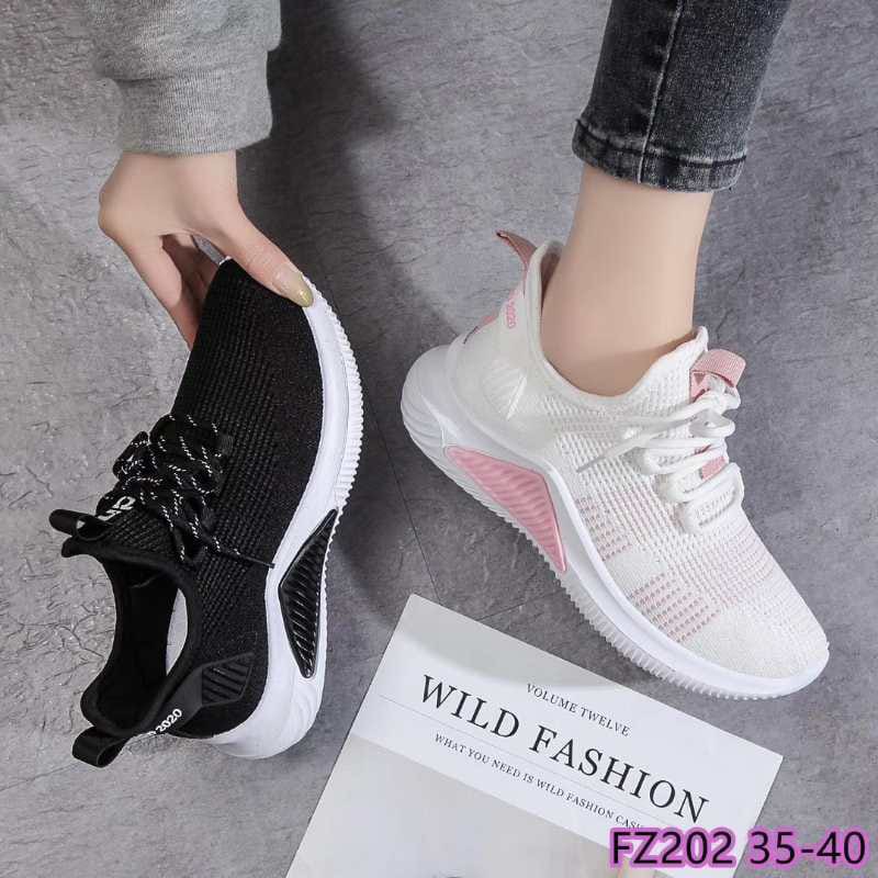 M&M Collection Sepatu Sneakers Wanita Bertali Fashion Korea Casual Sport Shoes FZ202