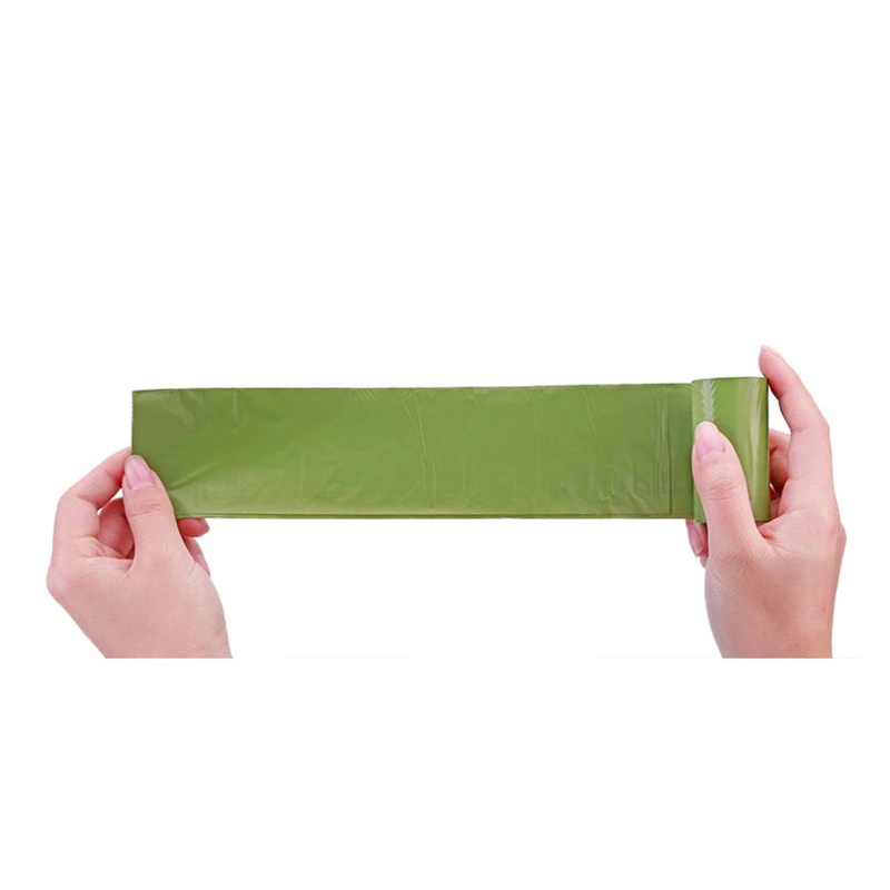 gs8 sudui plastik kotoran binatang anjing kucing poop bags biodegradable 16 pcs with dispenser - su115 - green Or-i