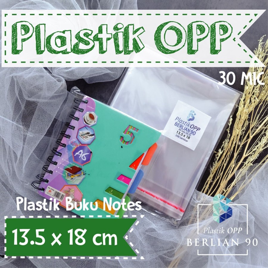 Plastik Opp 13,5x18 cm Plastik Seal Plastik Opp Lem Plastik Kemasan Tebal 30 Micron