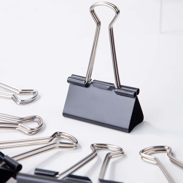 

DELI BINDER CLIPS PAPER CLIP KLIP KERTAS PENJEPIT KERTAS 32MM ISI 12 PCS BINDER CLIP