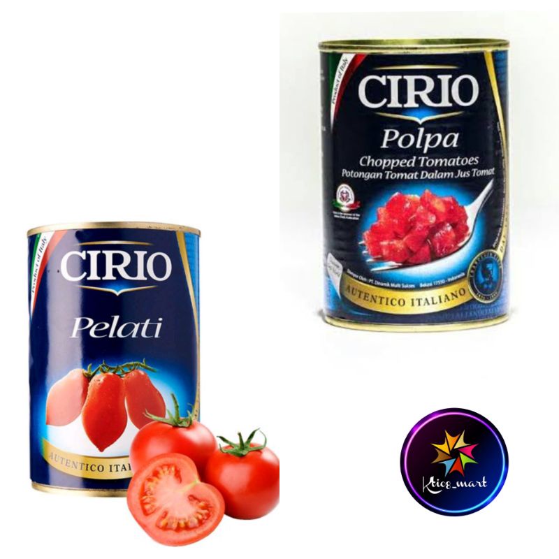 

Cirio Whole Peeled Tomatoes 400gr Pelati /Polpa/Saus Tomat/import