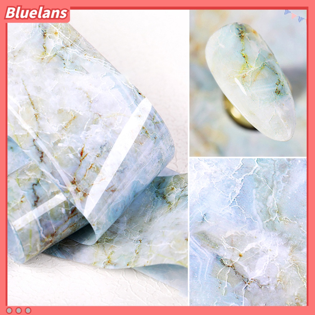 Bluelans 10 Rol / Kotak Stiker Kuku Motif Print Warna-Warni Bahan PVC Untuk Aksesoris Manicure Wanita