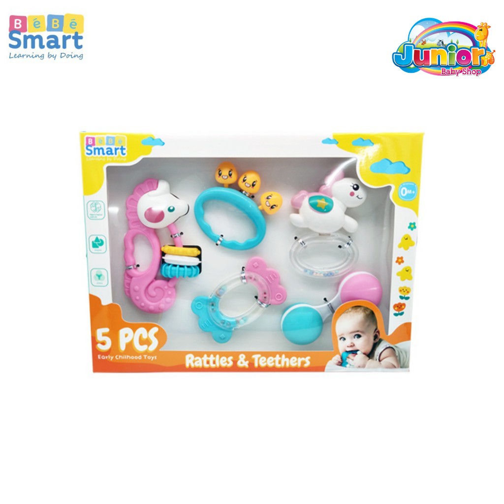 Bebe Smart 5pcs Rattles &amp; Teethers