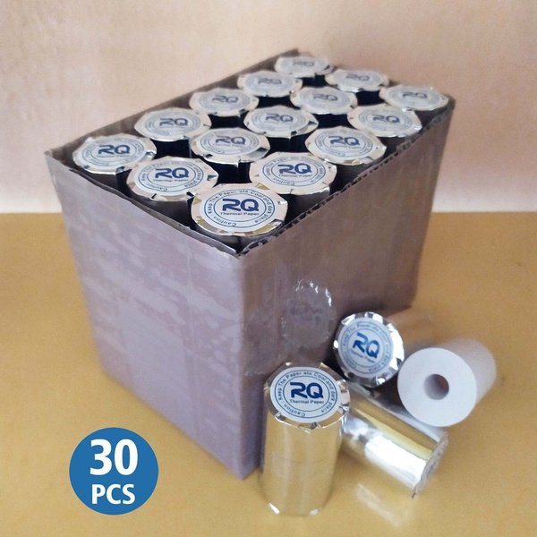 

Promo Kertas Thermal Coreless Polos 57x30 Merk RQ Paket Hemat Isi 30 Roll Berkualitas