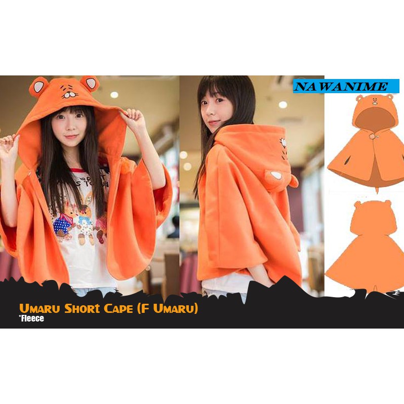 Jubah Pendek Anime Manga Umaru Short Cape Hoodie [F UMARU]