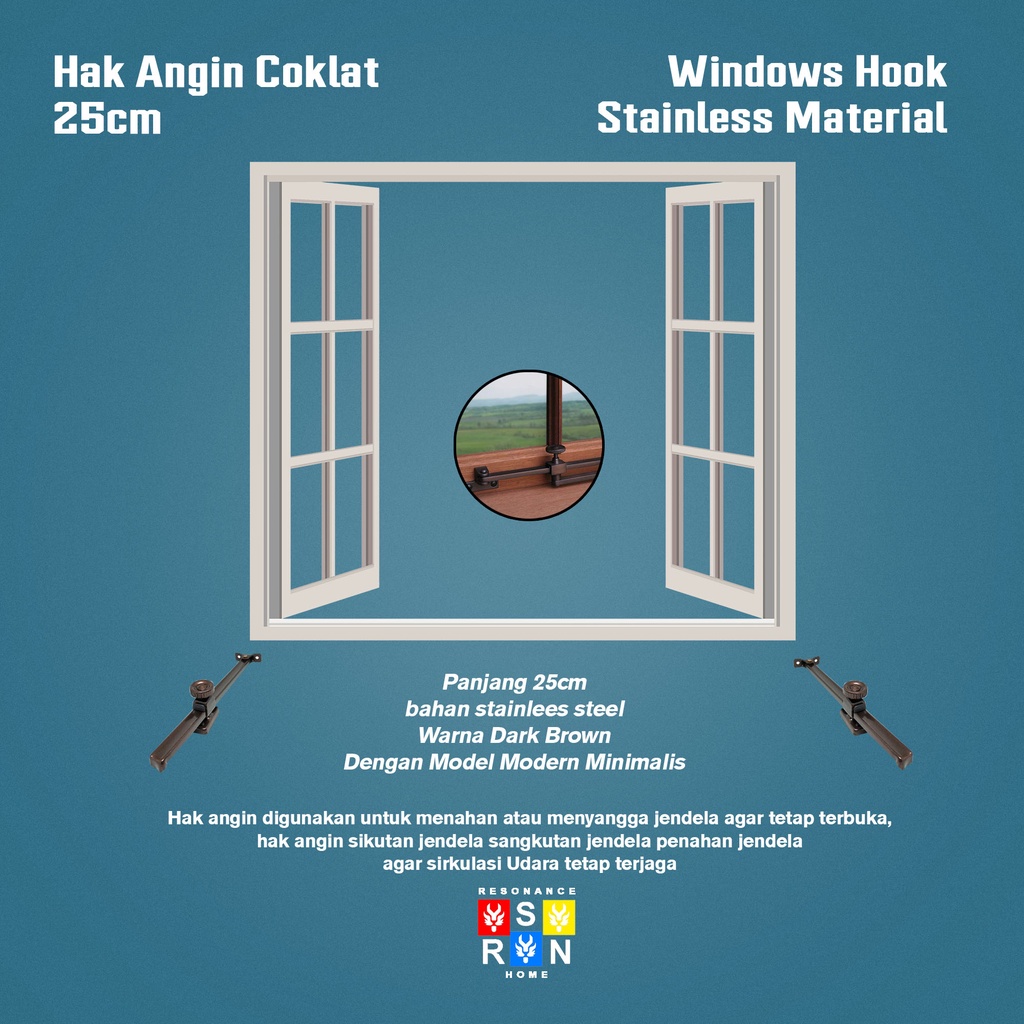 Hak Angin 25cm / Lamskar ATC Coklat Resonance Home