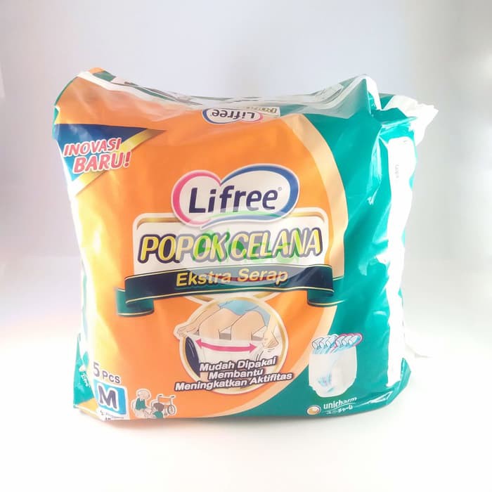 Popok Celana Dewasa Lifree Ekstra Serap Ukuran M Isi 5 pcs