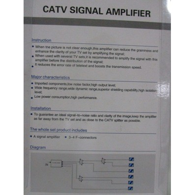 RAPID Spliter AC Booster 3 Way /Penguat Sinyal /CATV Signal Amplifier***