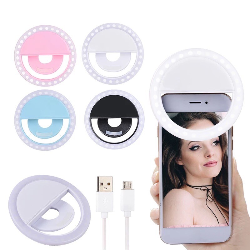 Ring Light Selfie LED / Lampu selfie Bulat untuk kamera camera hp Flash charm eyes