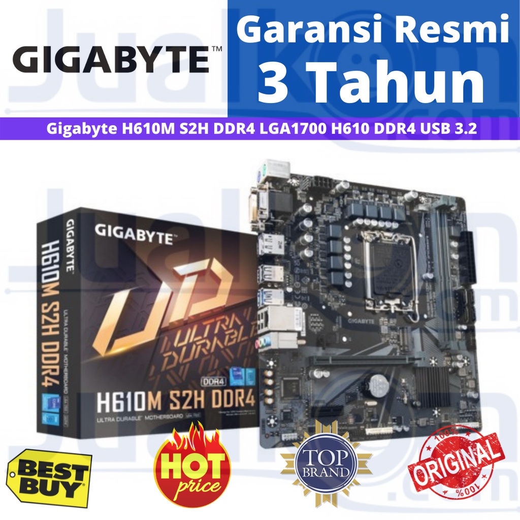 Gigabyte H610M S2H Motherboard DDR4 LGA1700 H610 DDR4 USB 3.2