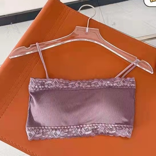 HOHO_HWANG (B-68) BH Bra Wanita Tanpa Kawat Pakaian Dalam bralette Elastis Sexy sport bra BH-B-68 ungu