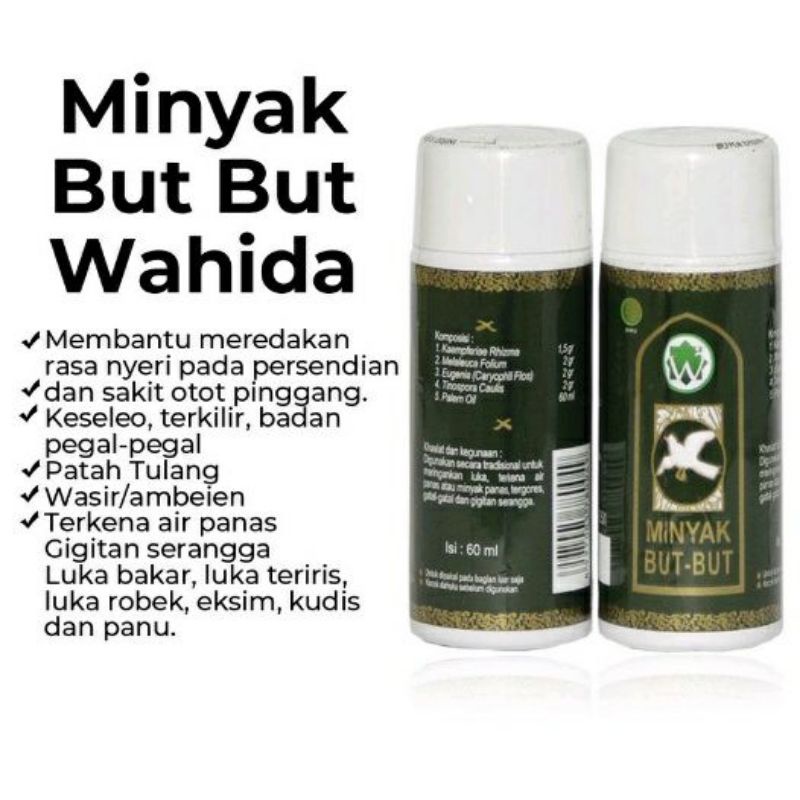 Minyak But-But Herba Wahida 60ml / Minyak Urut / Minyak Gosok / Minyak Pijat