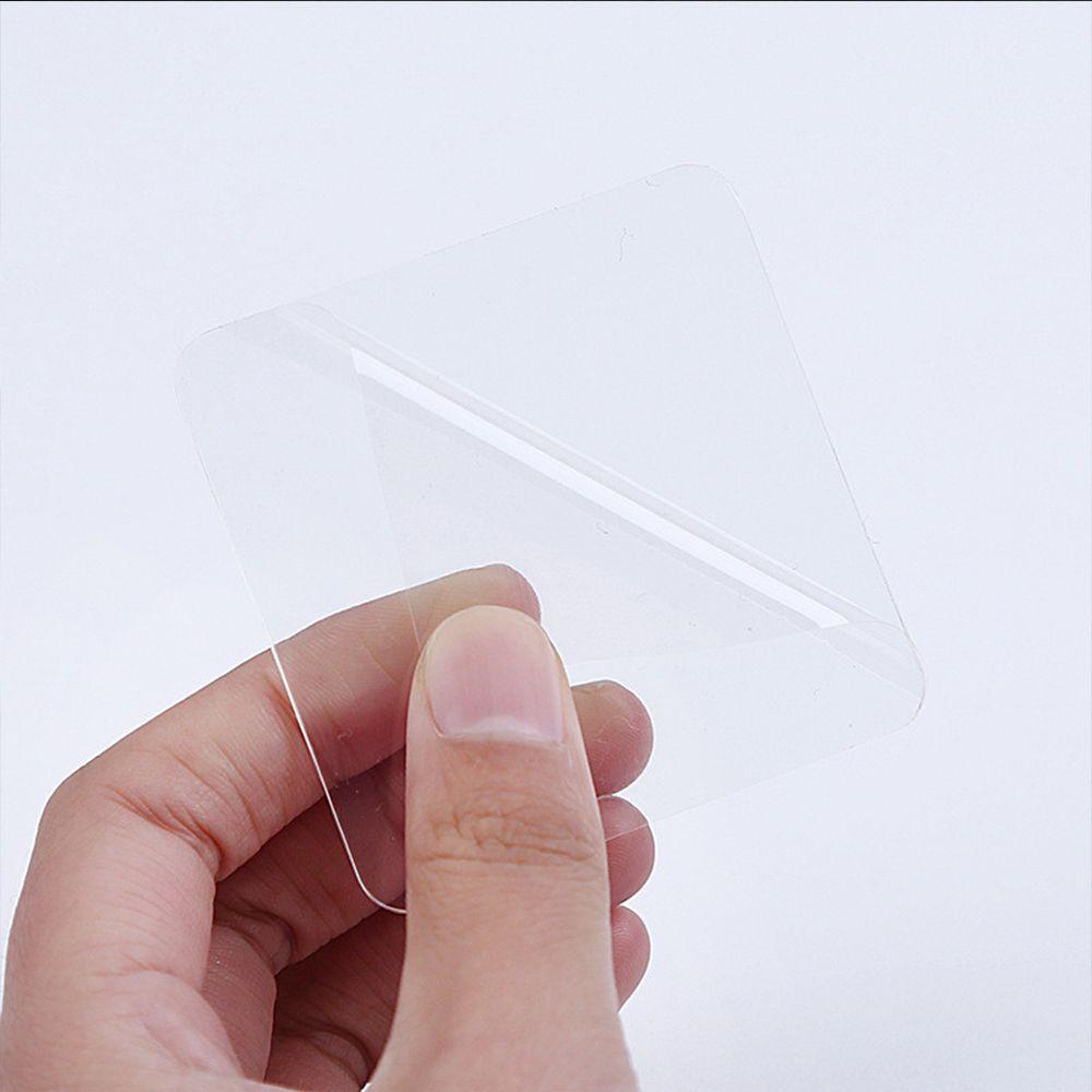 Nanas 10Pcs Stiker Dua Sisi Bantalan Gel Mobil Transparan Seamless Anti Slip Washable Gripping Pad