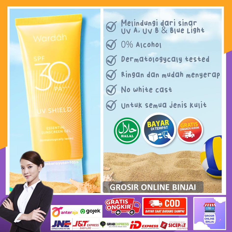 [READY] SUNSCREEN WARDAH SPF 30 / WARDAH SUNSCREEN GEL SPF 30 / SUNSCREEN WARDAH SPF 30 UV SHIELD / 
