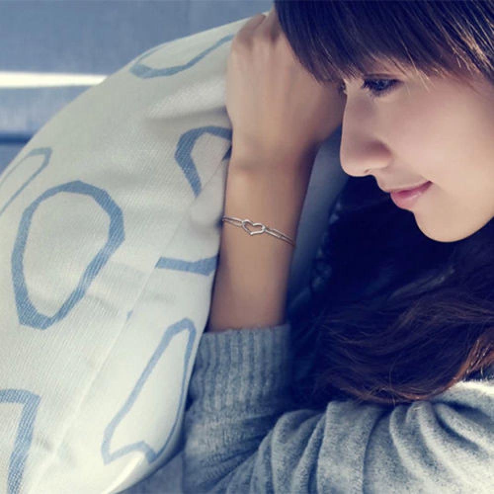 Gelang Nanas love Hati Lady Lady Rantai Lapis Perak