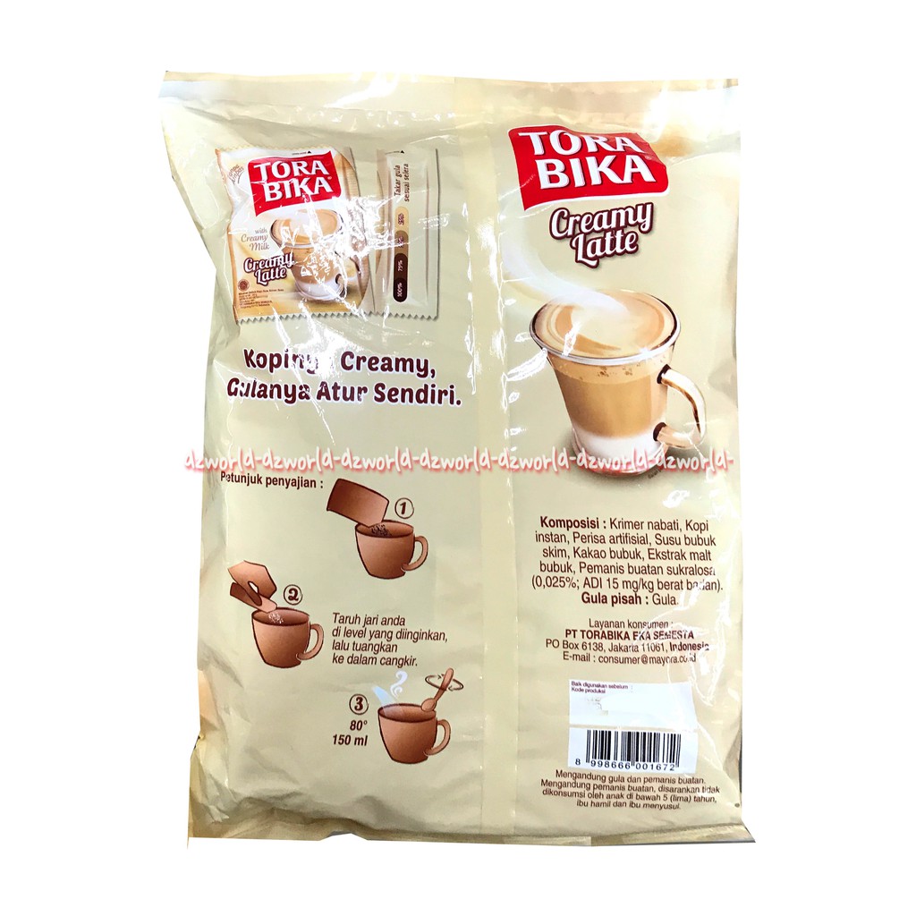 Torabika Creamy Latte Isi 20 Sachet Kopi Bubuk Instan Tora Bika krimi