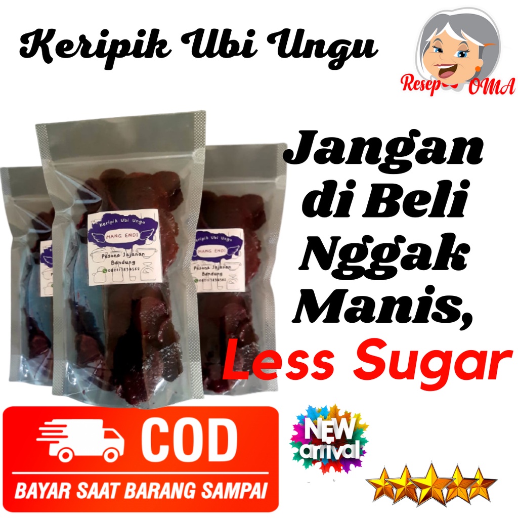 

Termurah Keripik Keripik Ubi Ungu Kripik Manis Less Sugar Rendah Gula 200gr