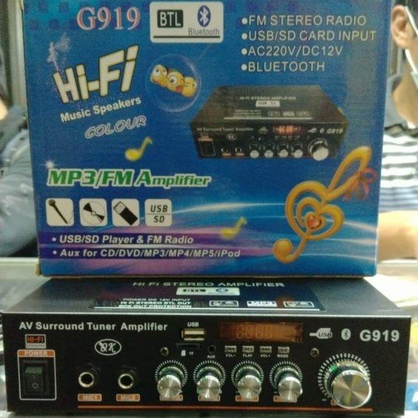 Paling Terlaku Usb Mp3 Amplifier Bluetooth G919 Fm Radio Buat Mobil Rumah Karaoke Hebat