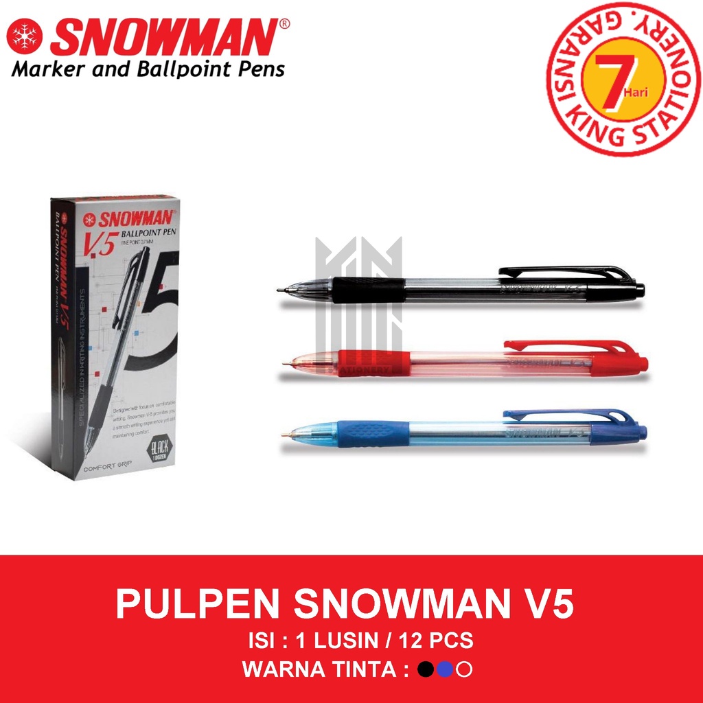 

PULPEN SNOWMAN V5 HITAM/BIRU/MERAH