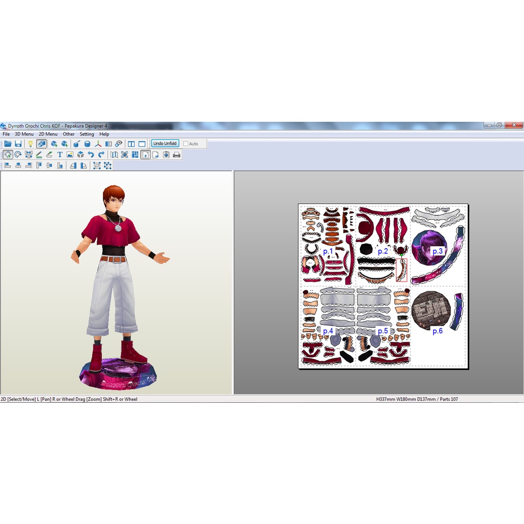 Dyrroth Orochi Chris Papercraft