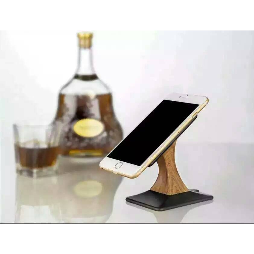 Phone Holder / Stand Holder Handphone Universal / Dudukan HP – Kayu