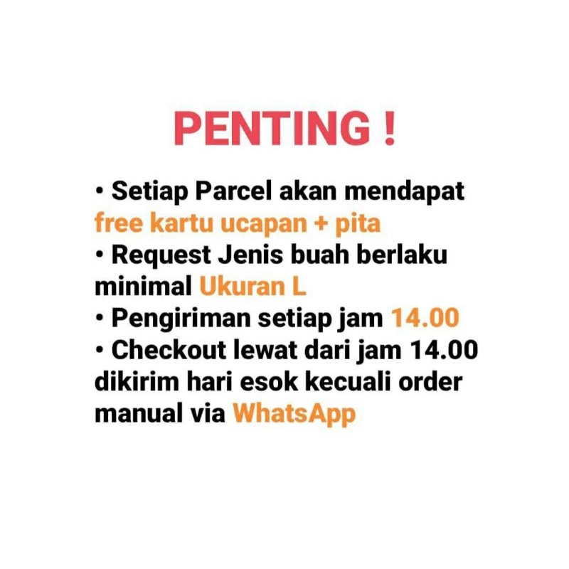 

NOB PARCEL BUAH / BUAH SEGAR/ PARCEL LEBARAN