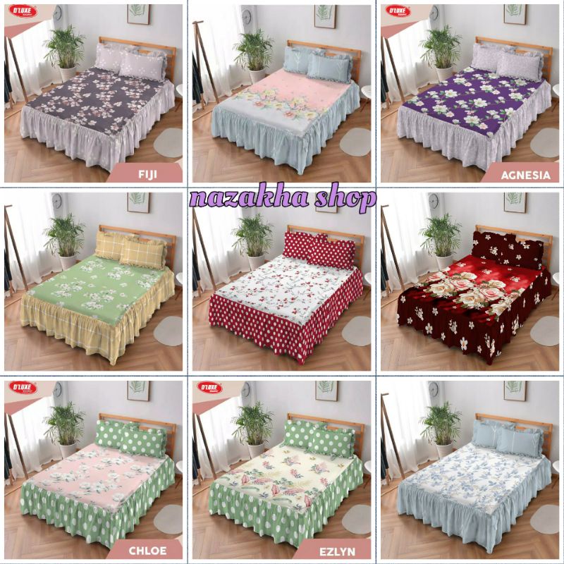Sprei Rumbai Kintakun D'luxe Motif Bunga KING 180x200 B2 39cm No. 1 (Mirabelle-Hannah-Indira-Ayana-K