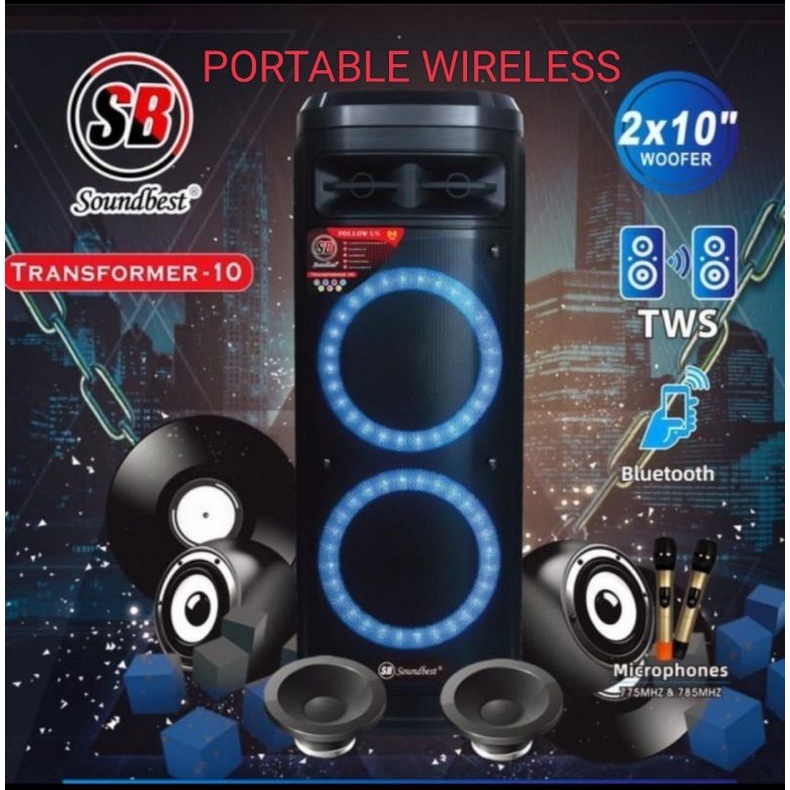 SPEAKER PORTABEL SOUNDBEST TRANSFORMER 10/SPEAKER SOUNDBEST TRANSFORMER 10 ORIGINAL