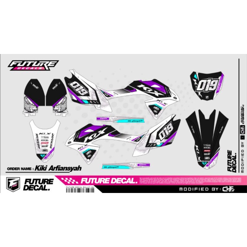 DECAL KLX BF/ D TREKER GLOSY