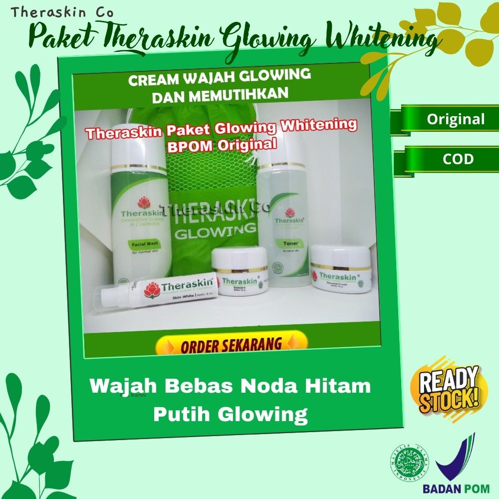 THERASKIN PAKET GLOWING WHITENING ORIGINAL BPOM - CREAM THERASKIN PAKET GLOWING WHITENING ASLI