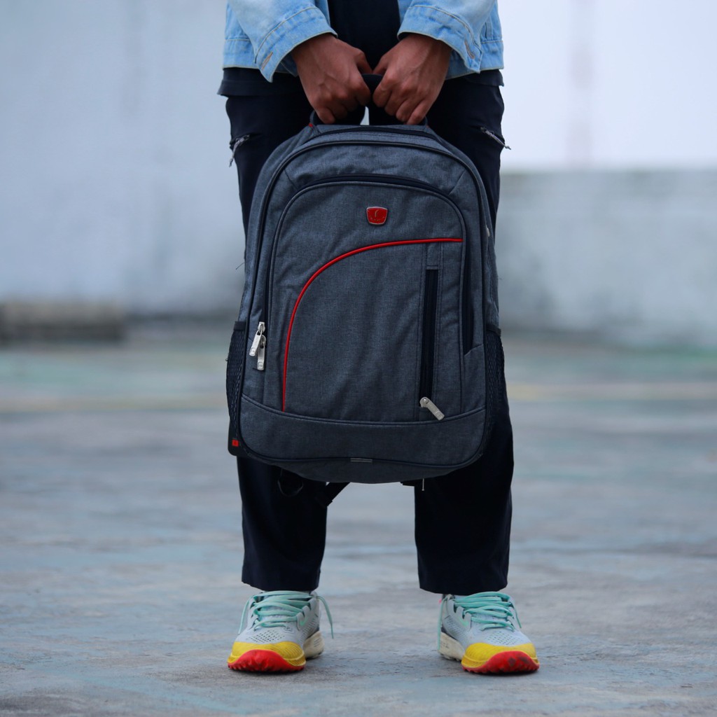 New Tas Ransel Original Backpack Multifungsi Laptop 14 Inch Kuliah Kerja Travelling Pria Laki-laki