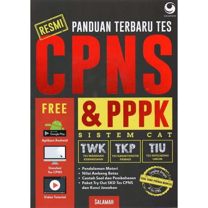 Buku Panduan Terbaru Tes Cpns & Pppk Sistem Cat . Salamah
