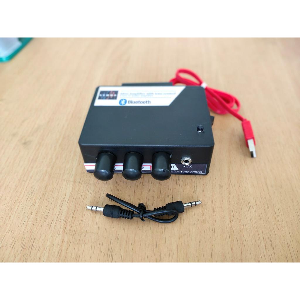 Ampli mini 5v BLUETOOTH tone control volume bass treble bonus kabel aux