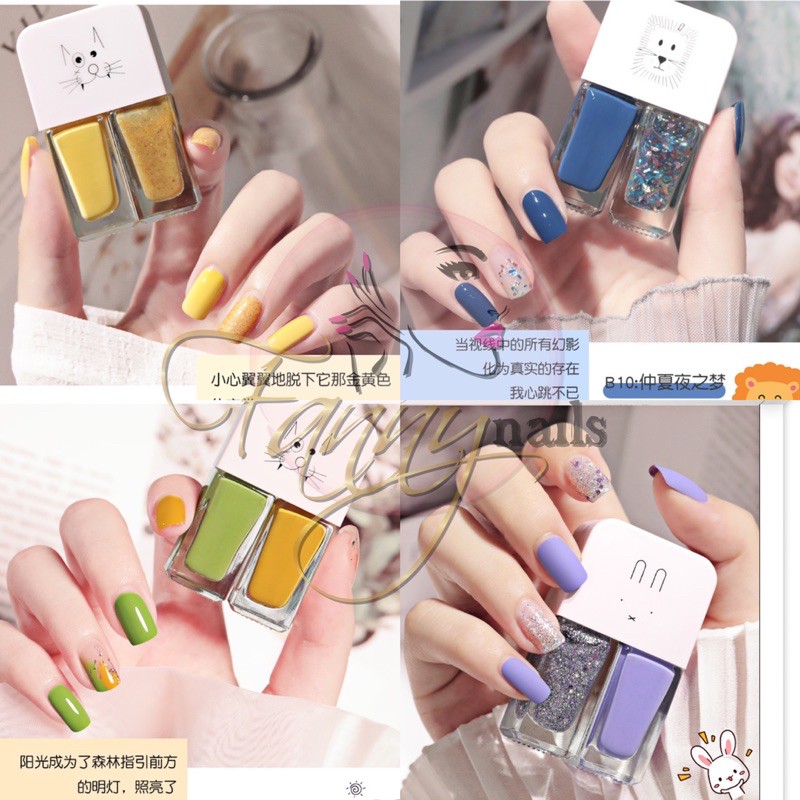 (30WARNA) FAIRY'S GIFT KOREAN NAIL POLISH kutek 2in1 HALAL KOREA kutek nail polish