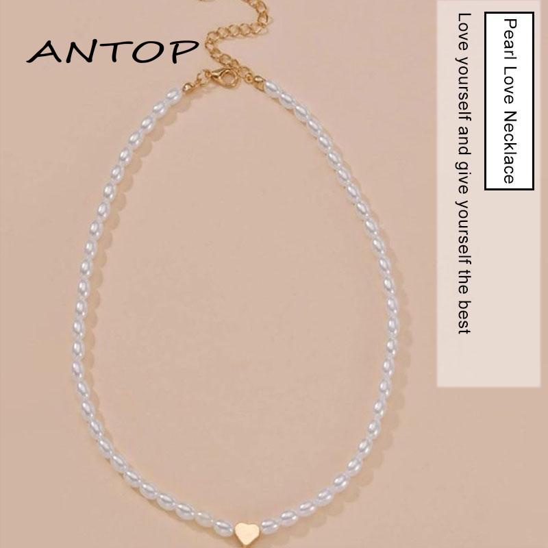 Fashion Korea Kalung Mutiara Cinta Panjang Asli Perhiasan Untuk Wanita Pearl Necklace ANTOP