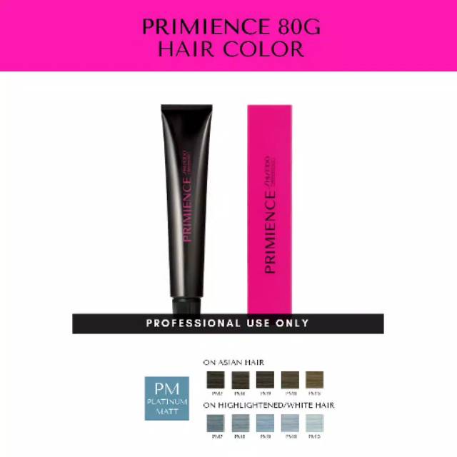 80 ML Shiseido Profesional PRIMIENCE ENRICH Hair Color Platinum Matt / Cat Rambut Shiseido