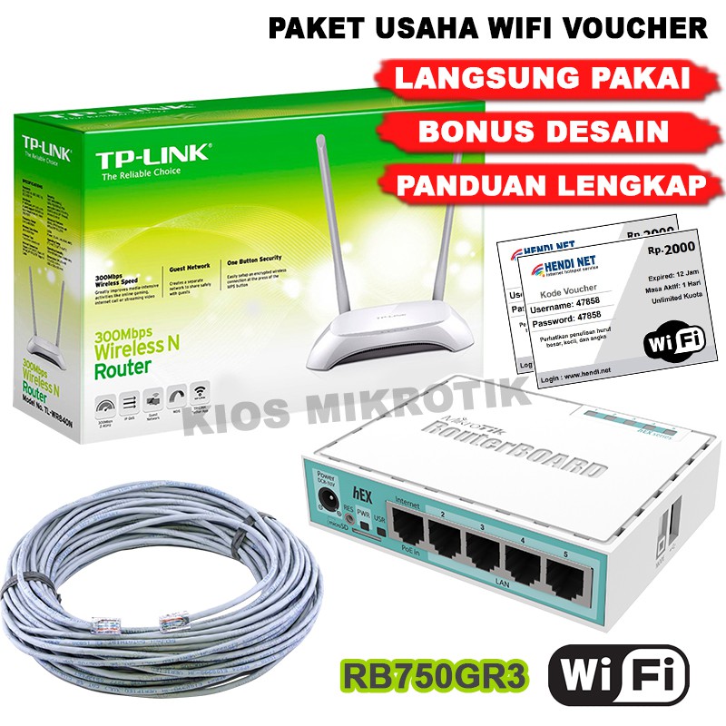 Paket Lengkap Alat Usaha  RT RW NET Wifi Hotspot Sistem 