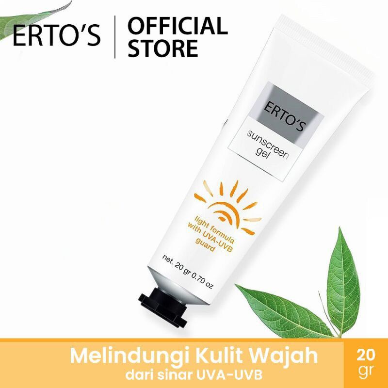 BPOM Erto's Sunscreen Gel Ertos Tabir Surya Sunblock Wajah Pelindung Wajah dari Matahari