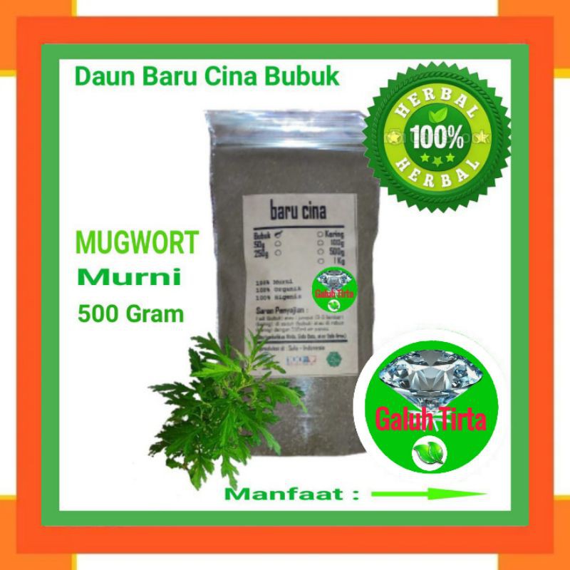 

500 Gram Mugwort Daun Baru Cina Bubuk murni asli original organik premium ARTEMISIA VULGARIS