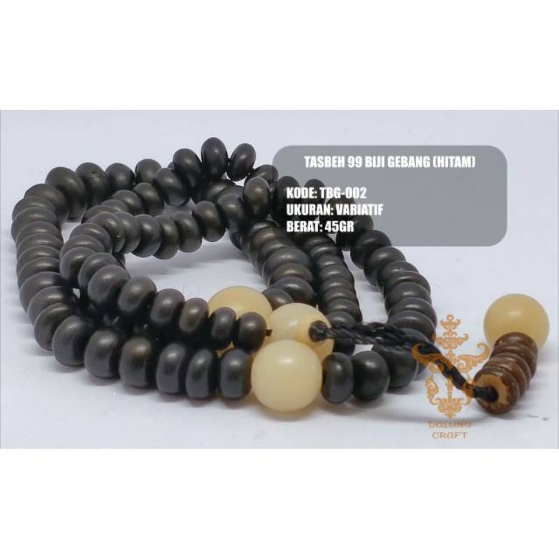 Tasbih Biji Gebang 99 butir asli-tasbih Gebang Asli