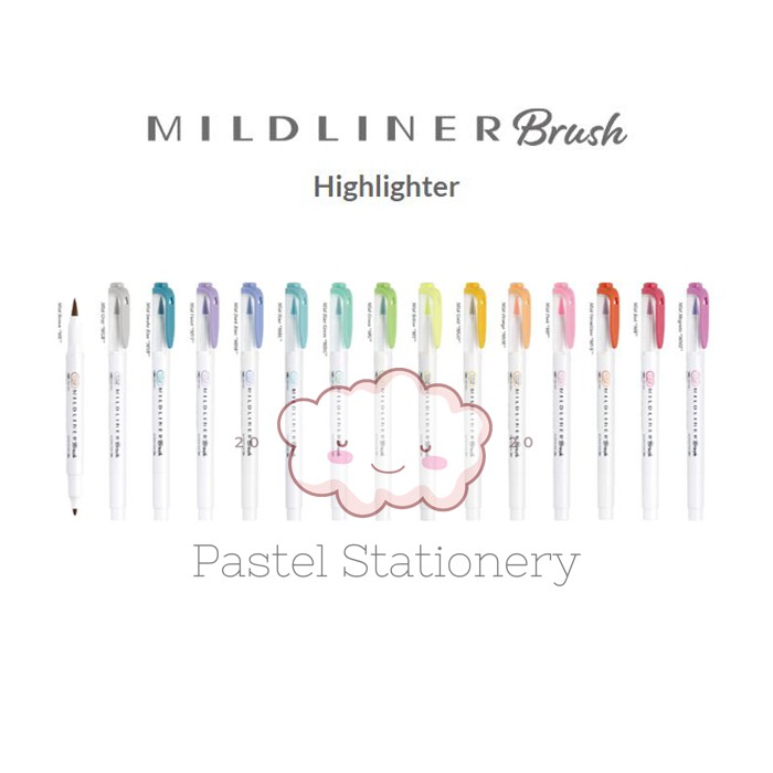 

Mildliner Brush Pastel Highlighter Pen