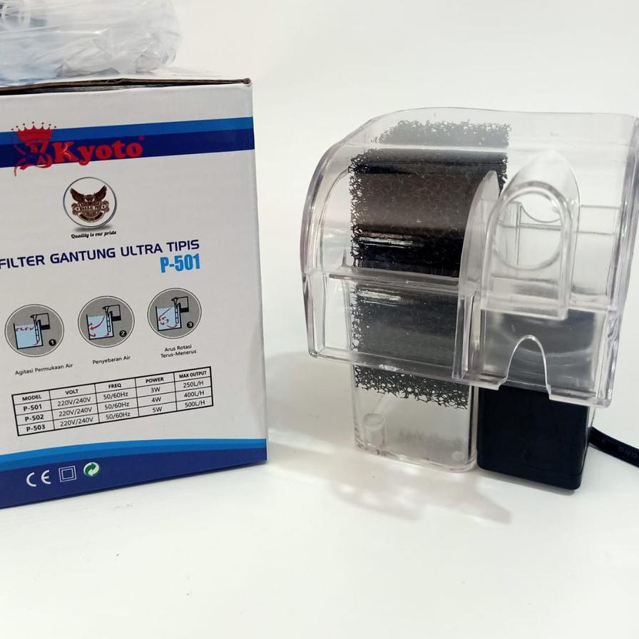 ◄ Filter Gantung Ultra Tipis P-501 Kyoto Filter Aquarium Pompa Aquarium Mesin Pompa ✪