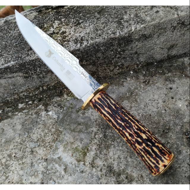 Pisau/belati berburu Colombia sa23 lengkap dengan Asahan