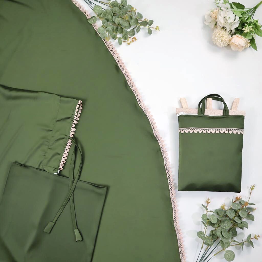 Mukena Traveling Armani Silk model 2in1