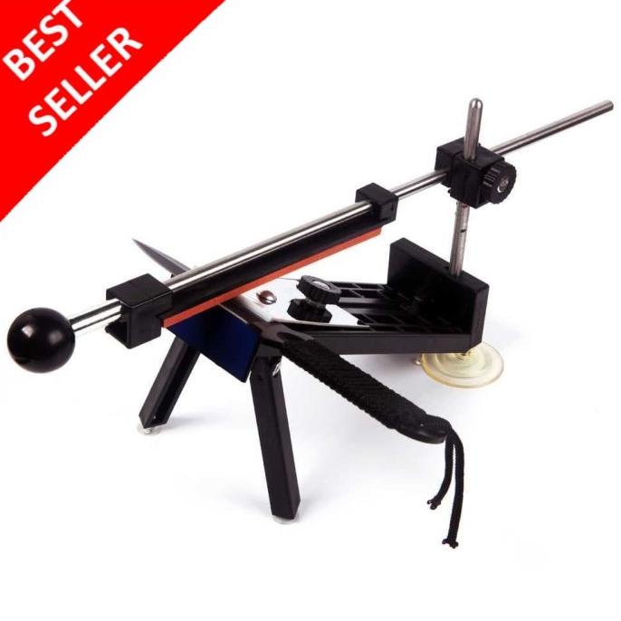 Alat Bantu Pengasah Pisau Sudut Asah Stabil + 4 Pcs Batu Asahan