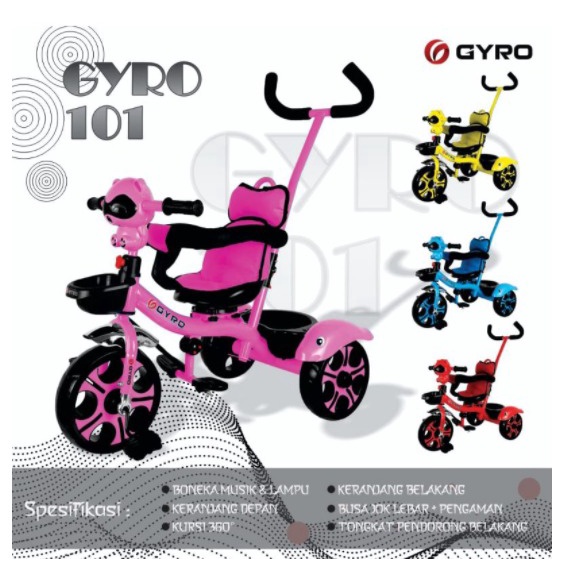 Sepedaan Roda Tiga Anak GYRO 101, GYRO 1122  Murah